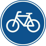 mandatory lane cyclist