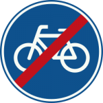 mandatory lane cyclist end